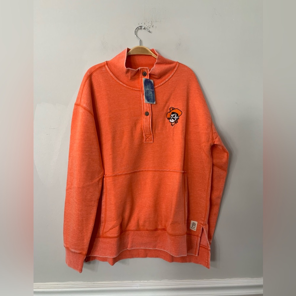 NEW PRESSBOX MENS OSU OKLAHOMA SWEATER SIZE:L